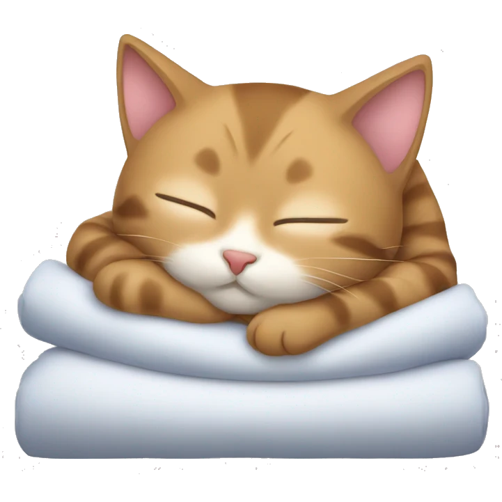 Kitty sleeping emoji