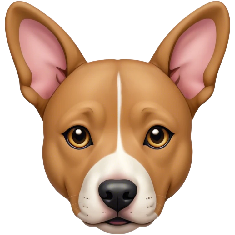 Pit bull/german shepherd mixed dog with floppy ears emoji