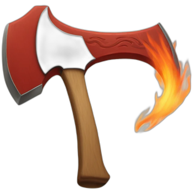 Red fire Axe  emoji