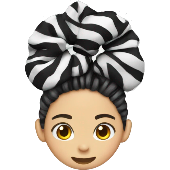 Zebra Hair scrunchie  emoji