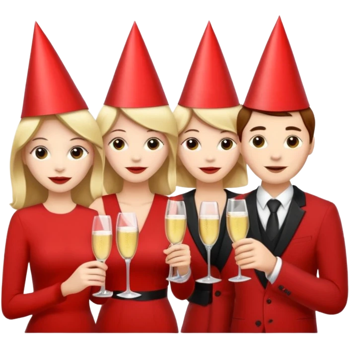 Red group peoples party emoji