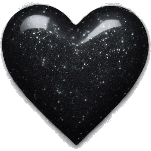 sparkly black heart emoji