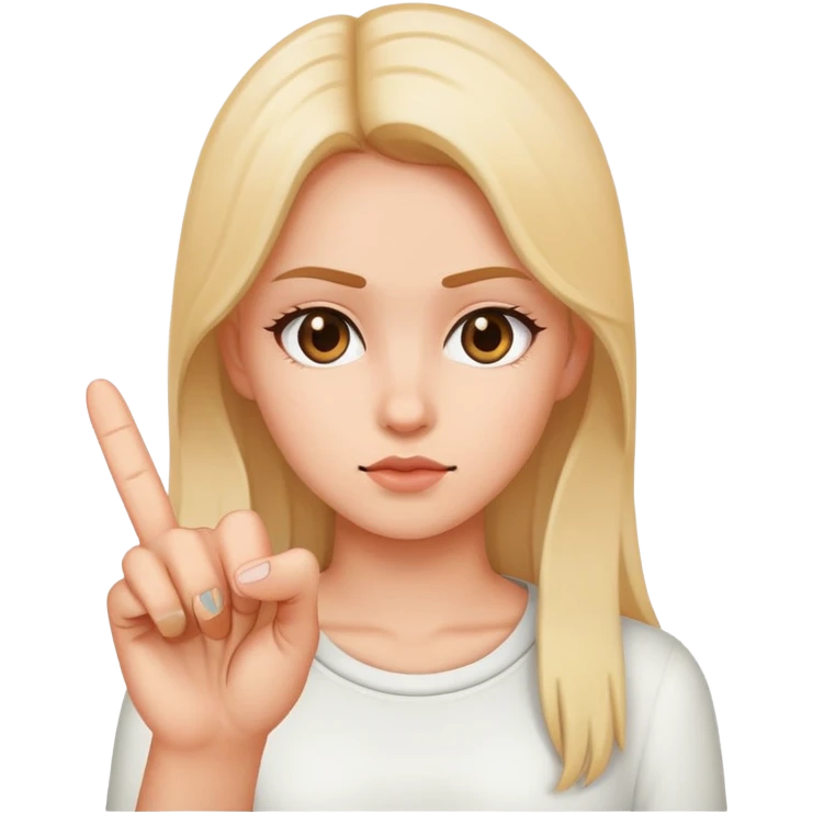 girl sticking up middle finger  emoji
