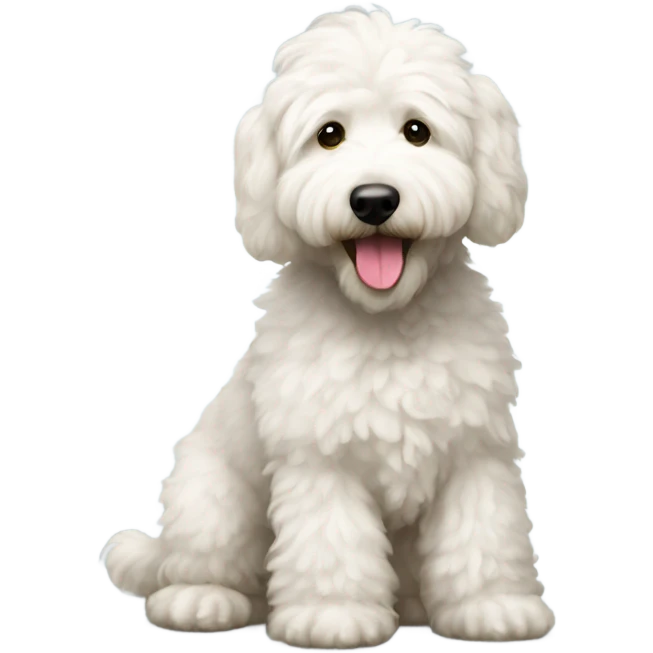 White fluffy goldendoodle emoji