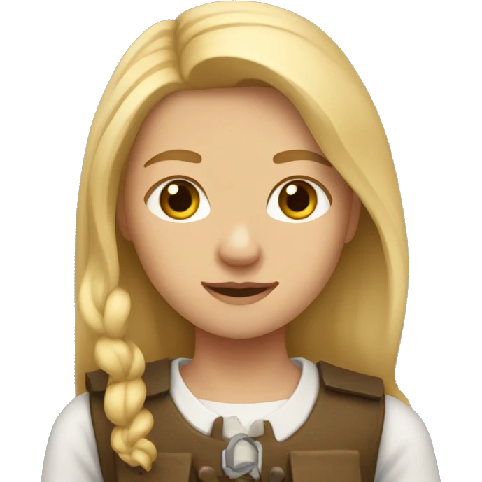 Girl with shoulder length blonde hair who is an archaelogist  emoji