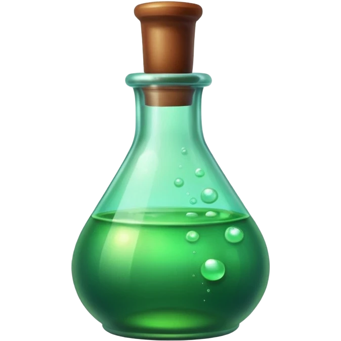 Minimalistic green Potion emoji