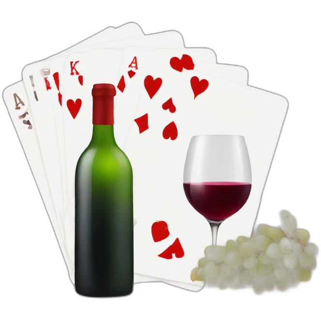 wine and play cards emoji