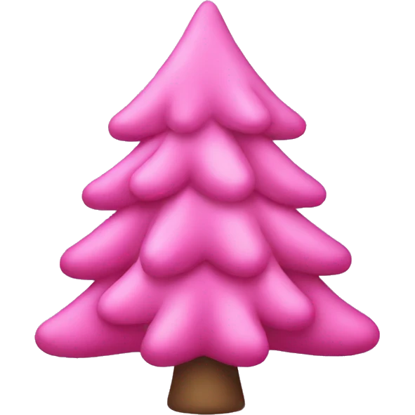 Pink christmas tree emoji
