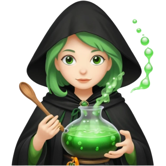 green witch cooking potion emoji
