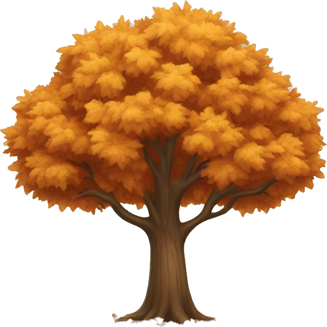 Tree in autumn emoji