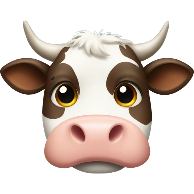 Cow with raised eyebrow emoji