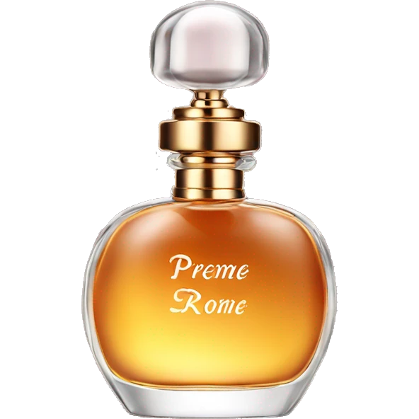 perfume bottle with amber romance written on it emoji