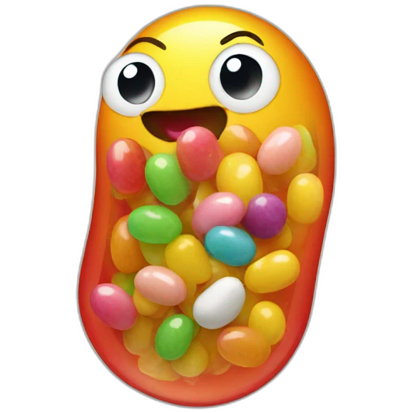 Jellybean shaking emoji