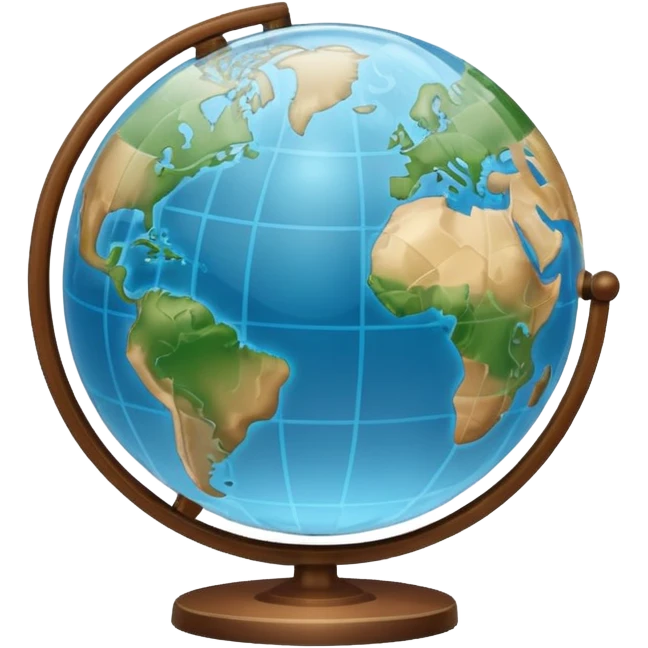 Outline of a  globe emoji