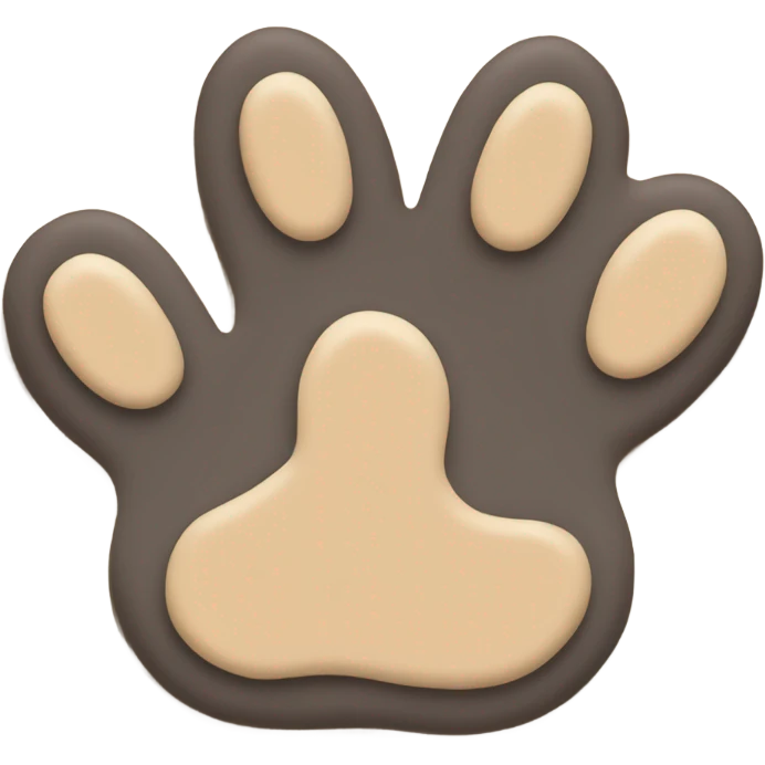 beige paw print  emoji