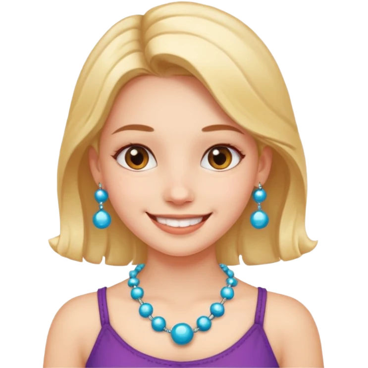 girl with a molecule necklace emoji
