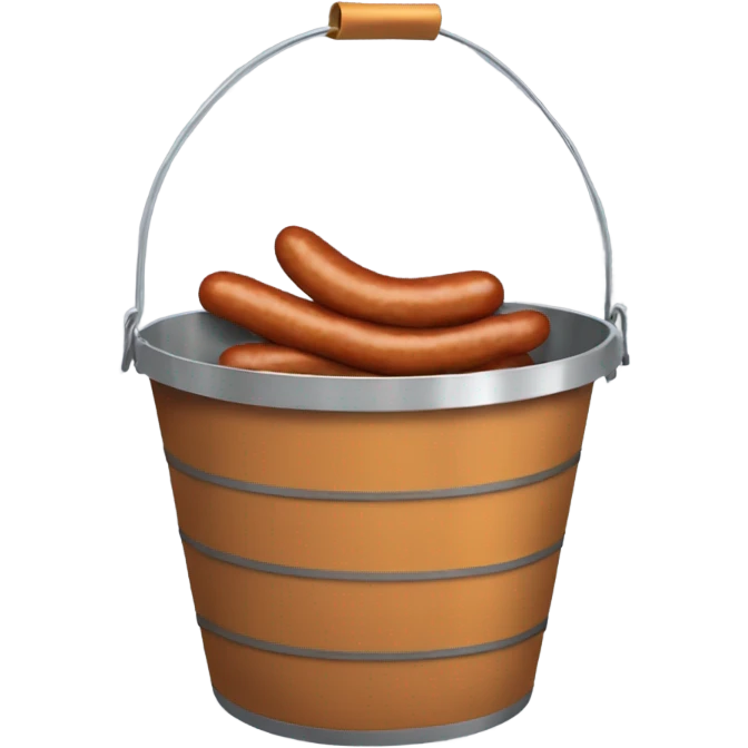 Bucket with wieners in it emoji