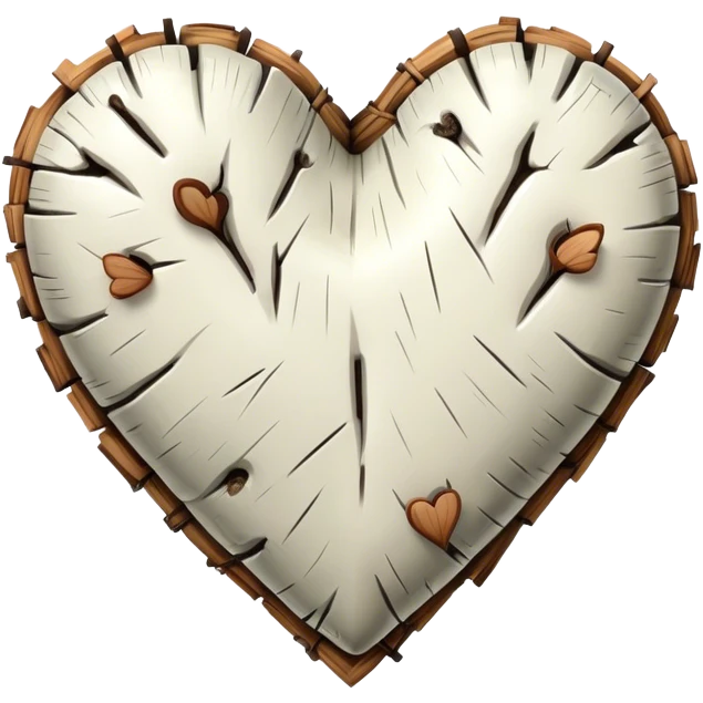 heart made of birch tree emoji