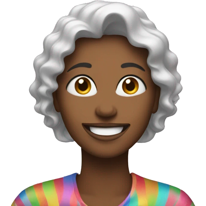 happy woman in confetty emoji