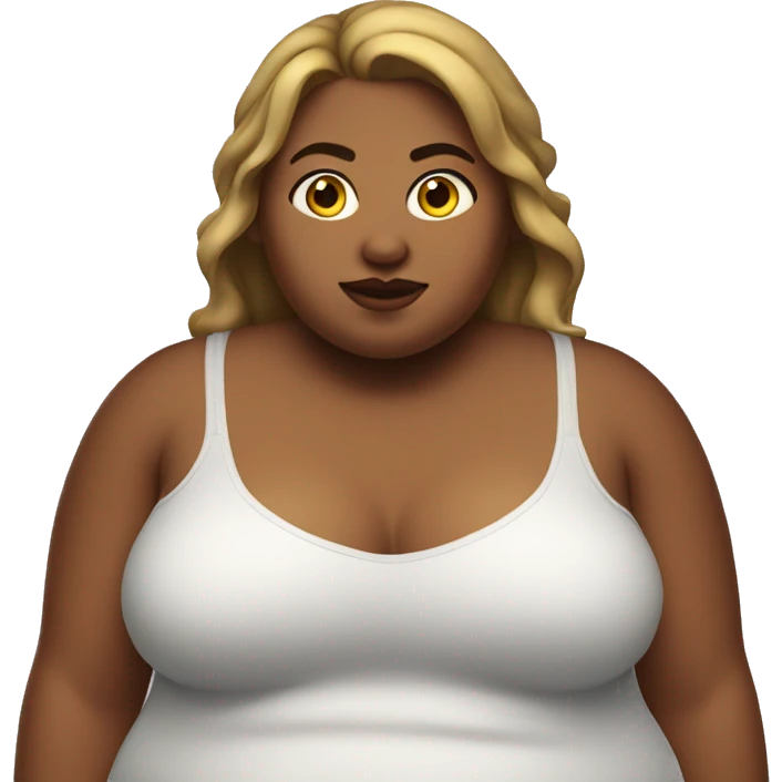 Fat girl playing badm emoji