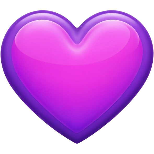 neon purple heart emoji