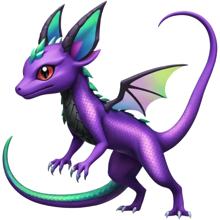 Shiny Salandit-Noivern-Espeon-Noibat-Hybrid (Full body) emoji