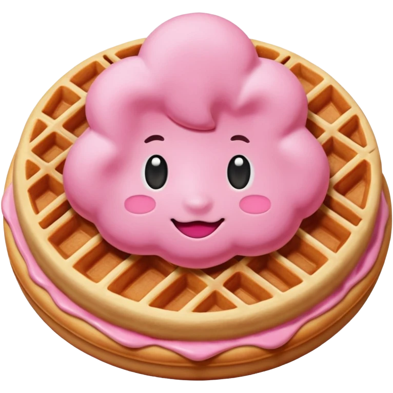 pink dough waffle emoji