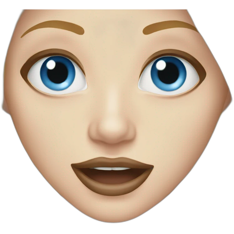 long-blond blue-eyes eat chocolate emoji