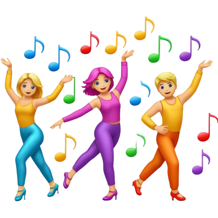 notas musicales bailando emoji