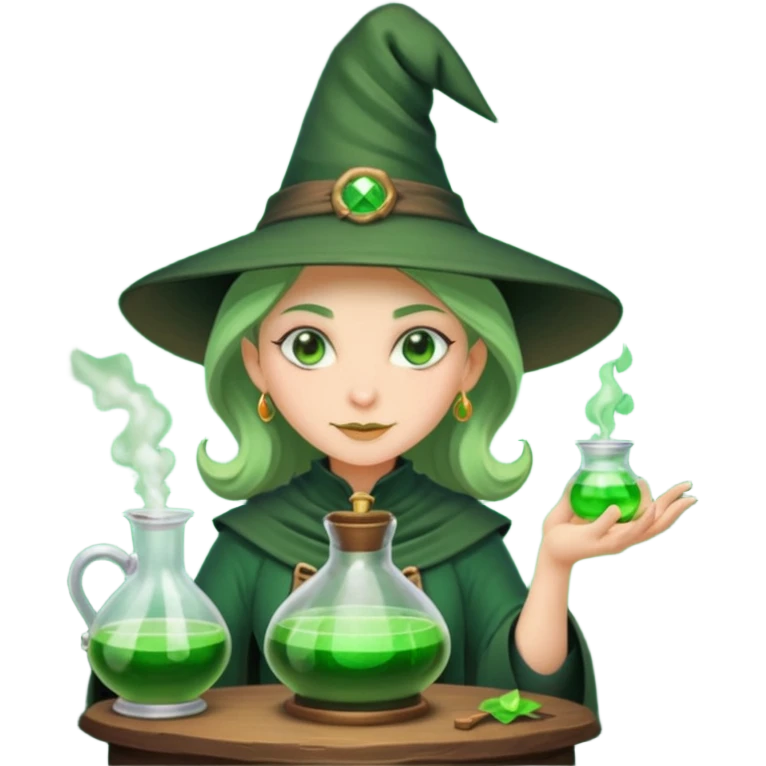 green witch cooking potion emoji