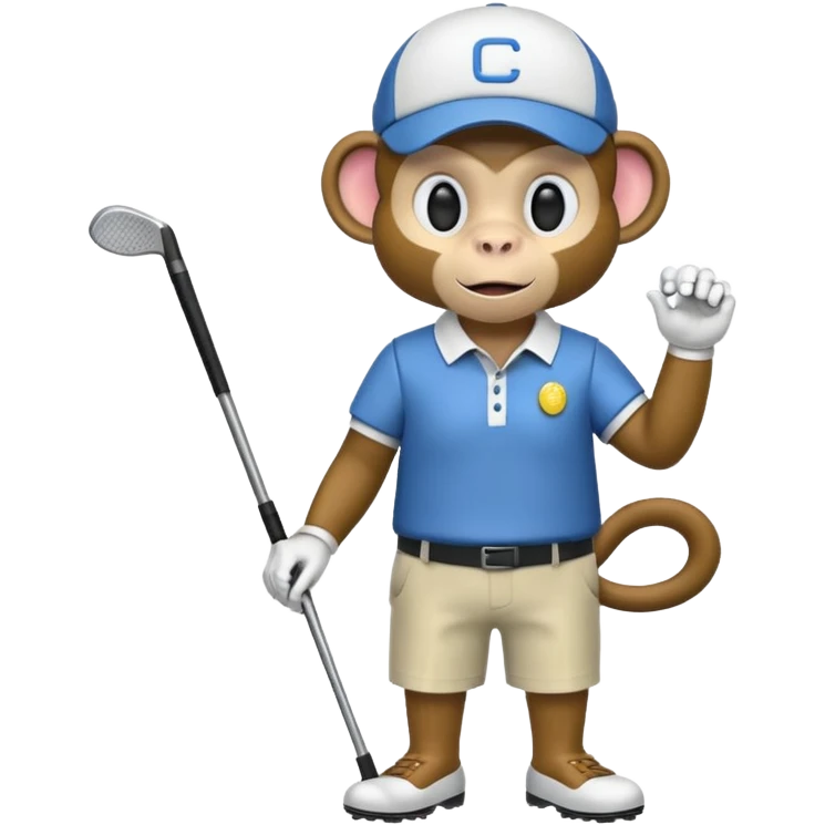 Monkeys with a golfie emoji