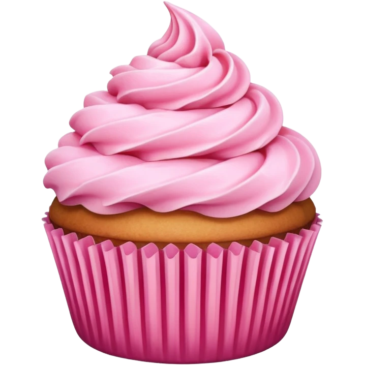 Cupcake with pink icing emoji