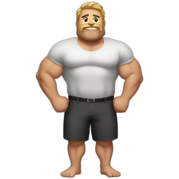 Big men with muscle emoji