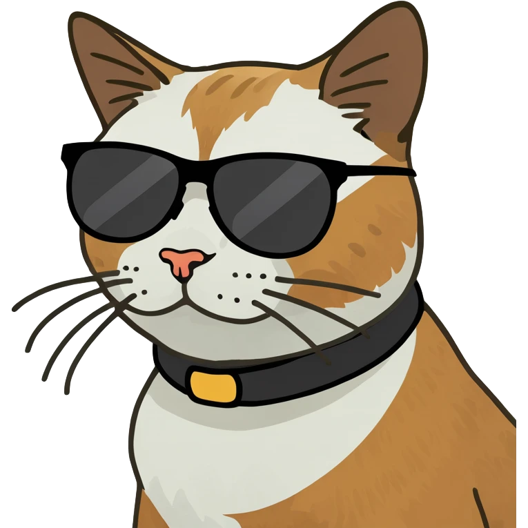Cat with sunglasses emoji