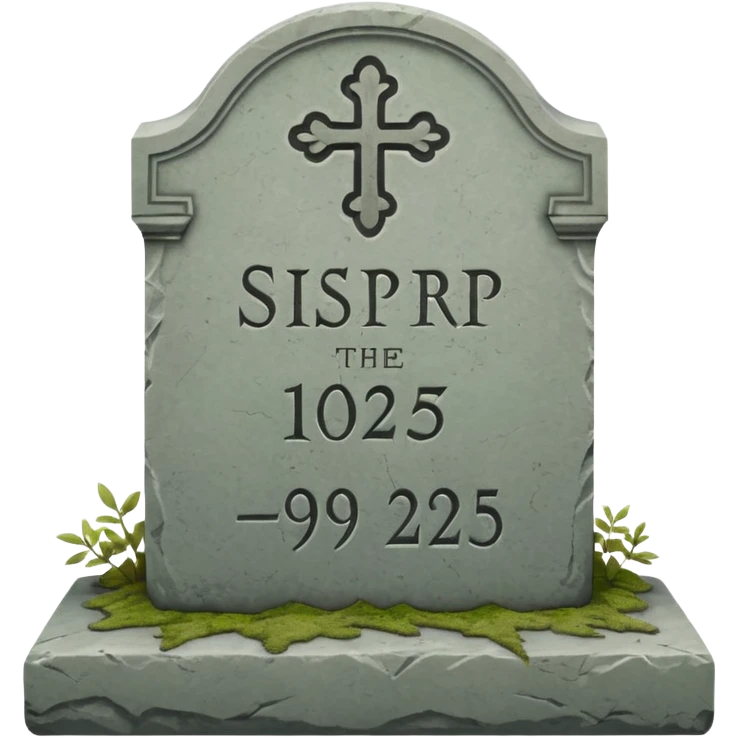 ein Grabstein mit: Hier ruht die SVP 1971 - 2025 emoji