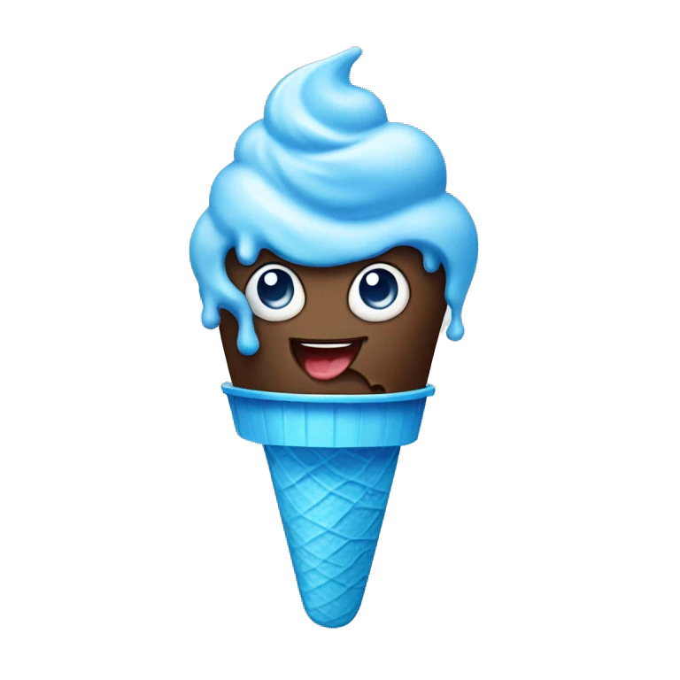 Blue ice cream emoji