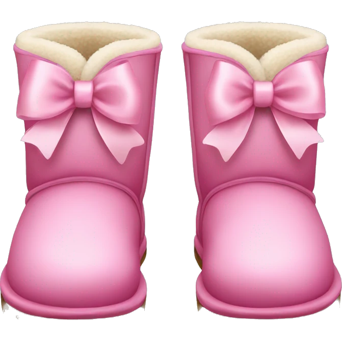Uggs with pink bow emoji