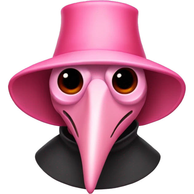 Light pink with red-pink plague doctor  emoji