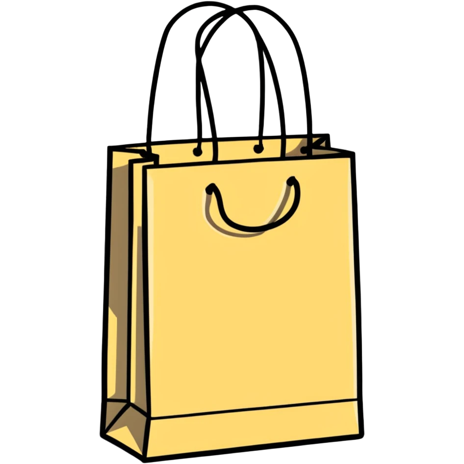 shopping bags with sale tag emoji