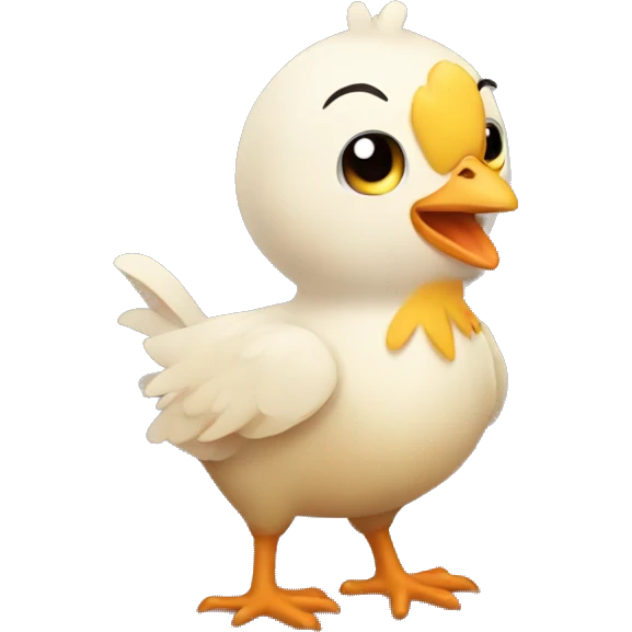 Cute little chicken emoji