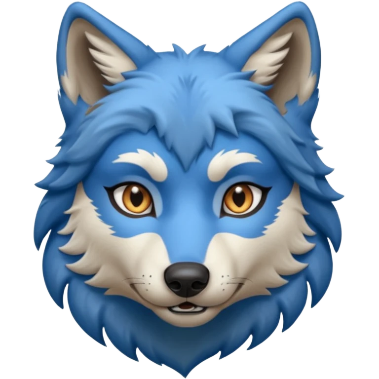 Blue colored female wolf🐺  emoji