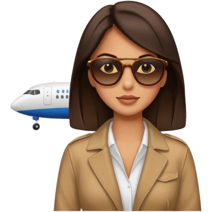 Airport I love you brunette  emoji