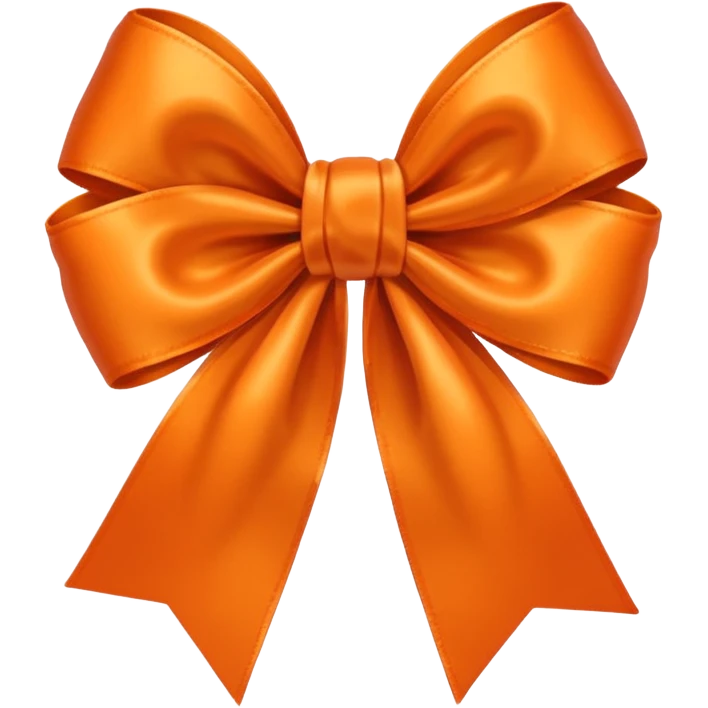 Orange heart bow emoji