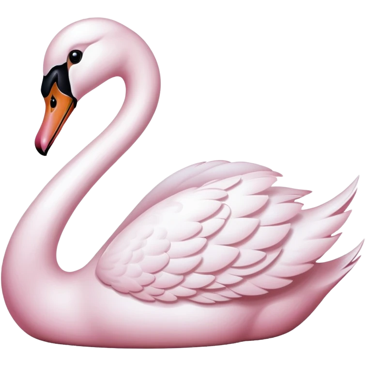 Light pink swan emoji