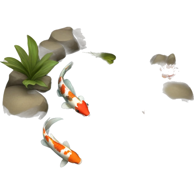 koi pond realistic  emoji