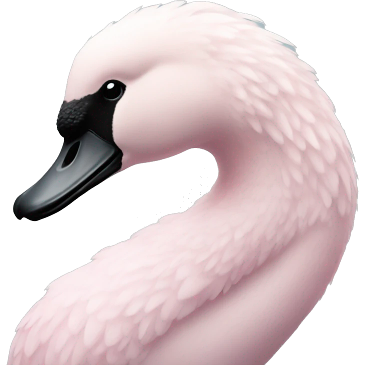 pastel pink swan emoji