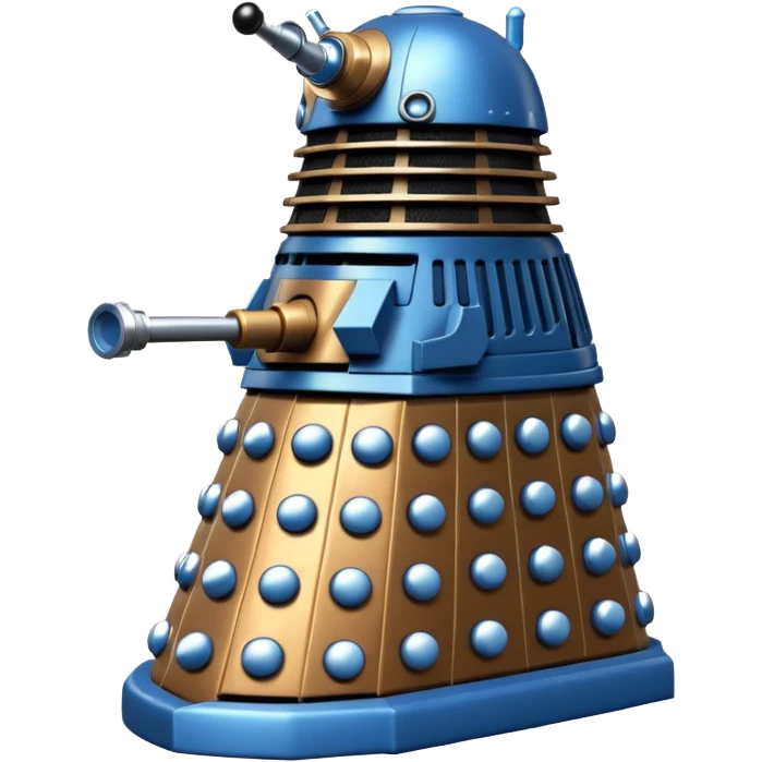 dalek silver, blue and bronze emoji