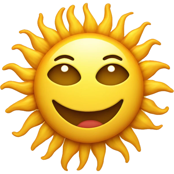 A sun with a heart inside emoji