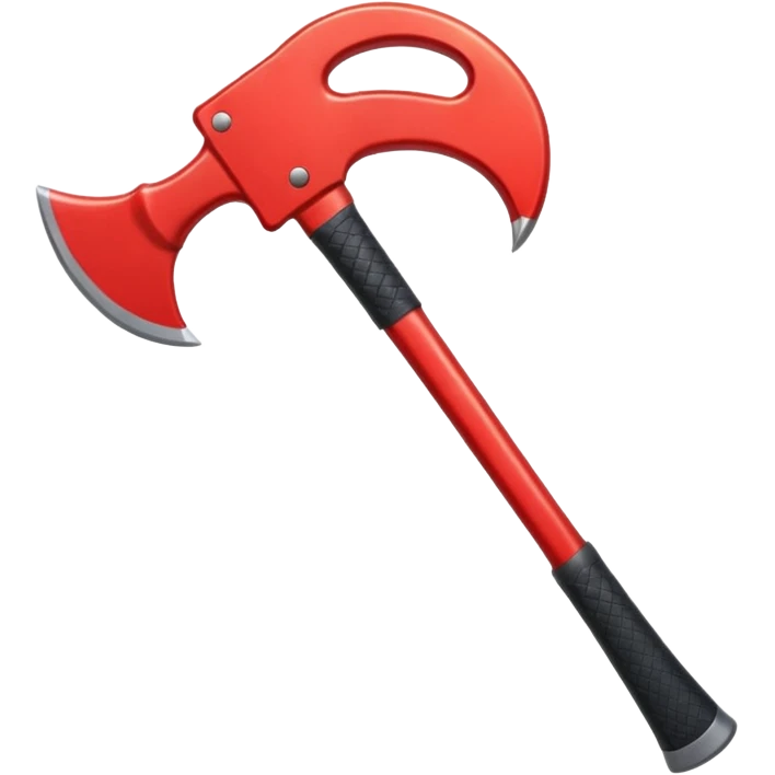 A Axe – bright red fire axe emoji