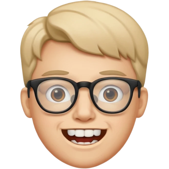  안경쓰고 덧니있는 사람 emoji